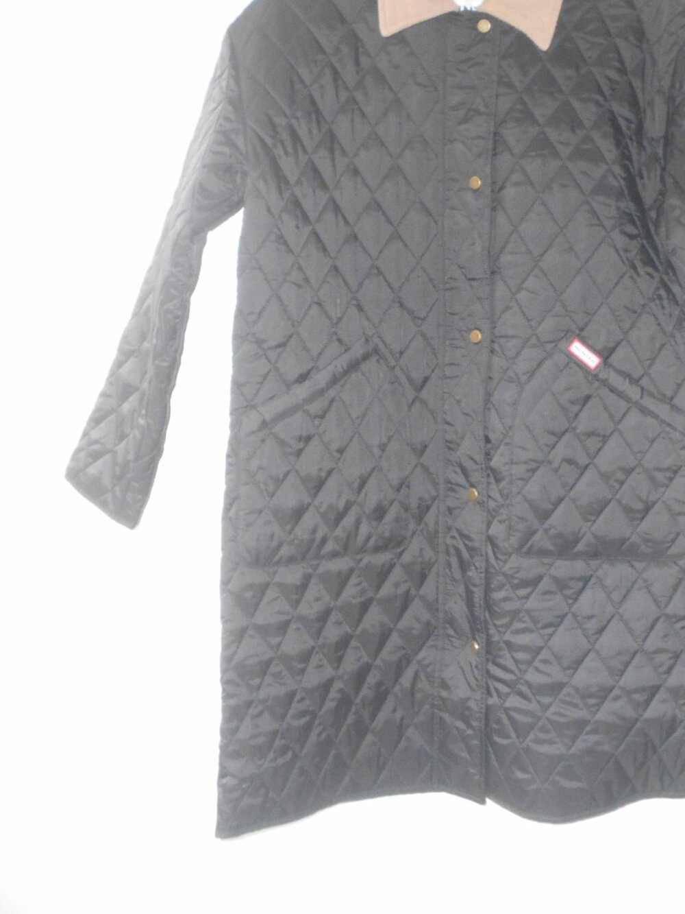 NWT Hanter Women's Coat\ Quilted Jacket Black Hooded, Size M